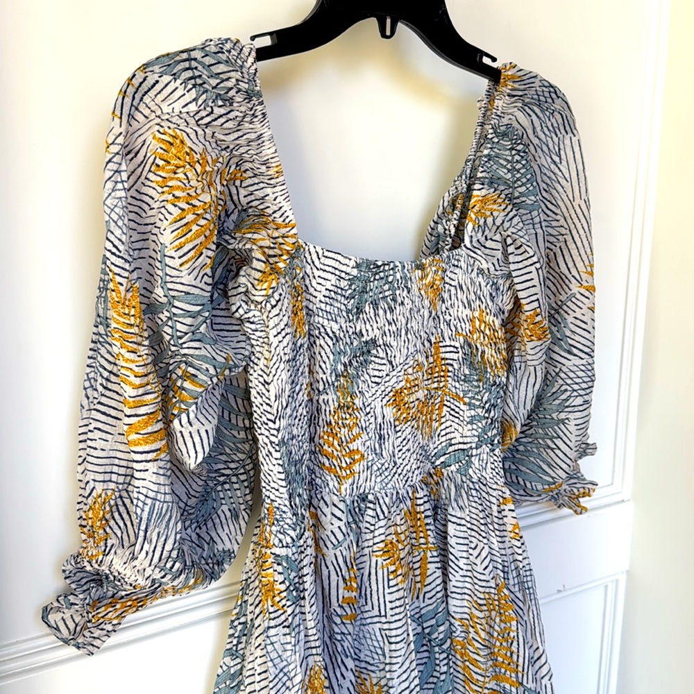 Fate Square Neck Floral Long Sleeve Maxi Dress Womens Size Small - Picture 2 of 8